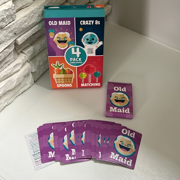 Old Maid, Crazy 8s, Spoons, and Matching Card Games - Picture 4 of 7